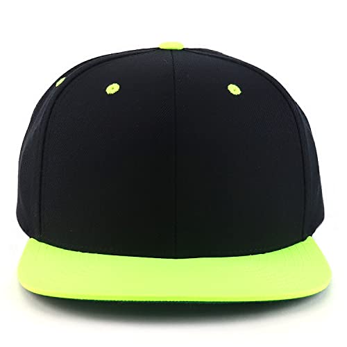 Trendy Apparel Shop Flexfit Oversize XXL Structured Blank Flatbill Snapback Cap