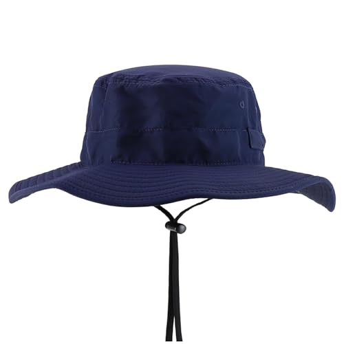 Trendy Apparel Shop Outdoor Large Brim Micro Mesh Performance Boonie Bucket Hat with Strap