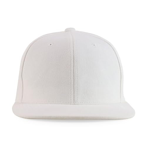 Trendy Apparel Shop Plain Suede Flat Bill Snapback Cap