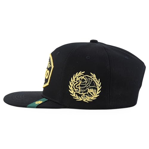 Trendy Apparel Shop Mexico States with Eagle Embroidered Flatbill Snapback Cap