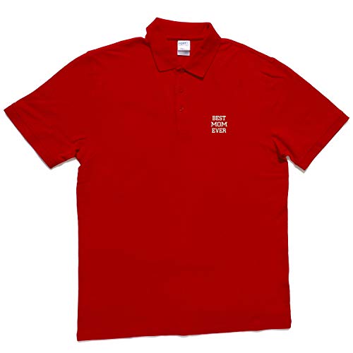 Trendy Apparel Shop Best Mom Ever Embroidered Combed Ring Spun Cotton Collared Polo Shirt