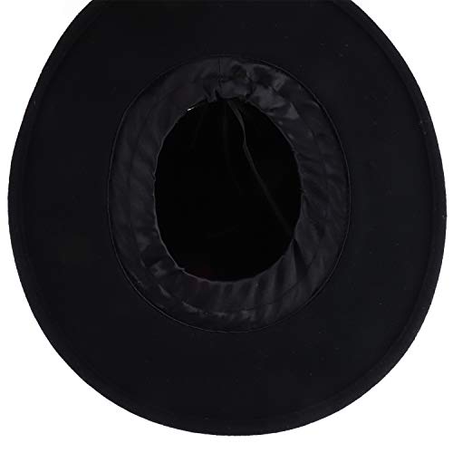 Trendy Apparel Shop Women's Leather Band Wool Felt Large Brim Fedora Hat