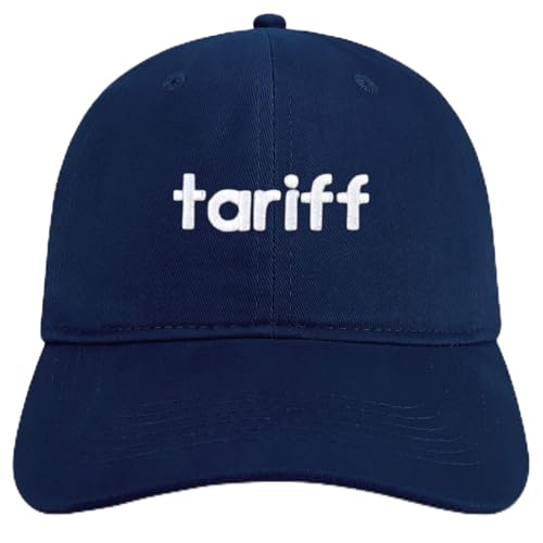 Trendy Apparel Shop Tariff Embroidered Cotton Unstructured Low Profile Dad Hat
