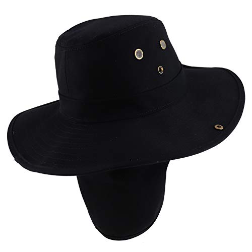 Trendy Apparel Shop XXL Oversize Cowboy Style Cap with Neck Flap
