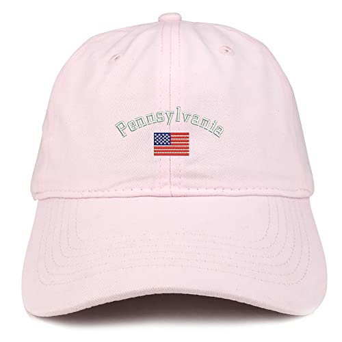 Trendy Apparel Shop Pennsylvania USA Flag Low Profile Soft Cotton Baseball Cap