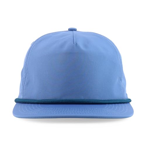 Trendy Apparel Shop 5 Panel Unstructured Perfomance Snapback Cap with Rope
