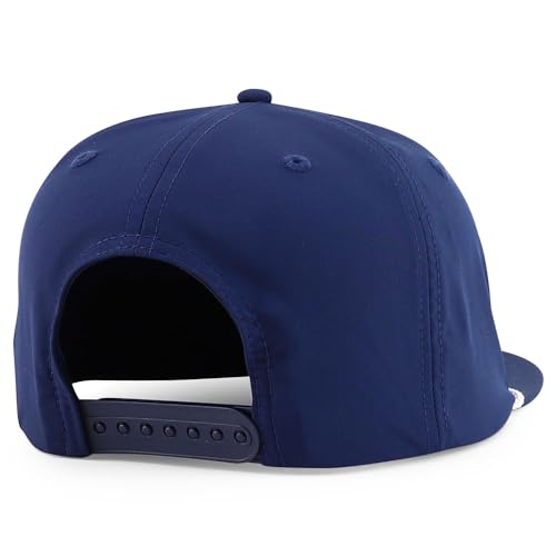 Trendy Apparel Shop Unstructured 5 Panel Polyester Rope Flatbill Snapback Cap
