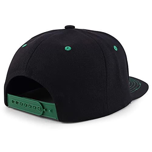 Trendy Apparel Shop Large Marijuana Leaf Flatbill Snapback Baseball Cap