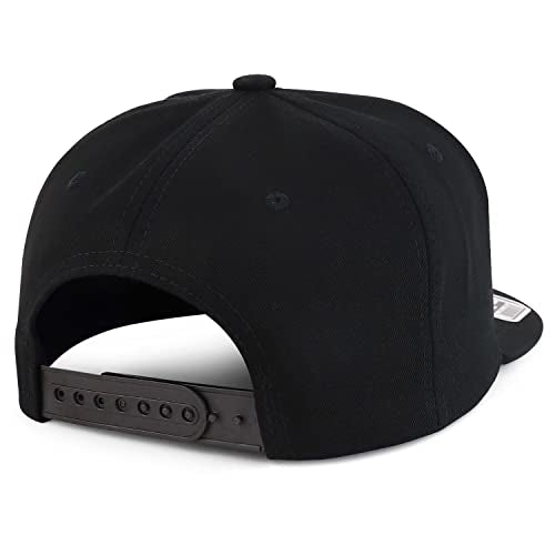 Trendy Apparel Shop Goat Embroidered 100% Cotton Flatbill Snapback Cap