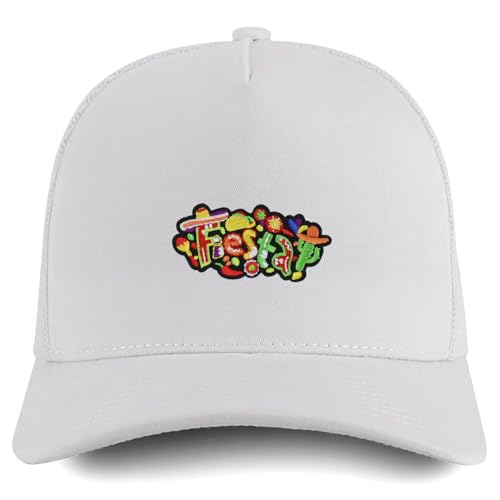 Trendy Apparel Shop Mexican Fiesta Party Embroidered Patch Trucker Cap
