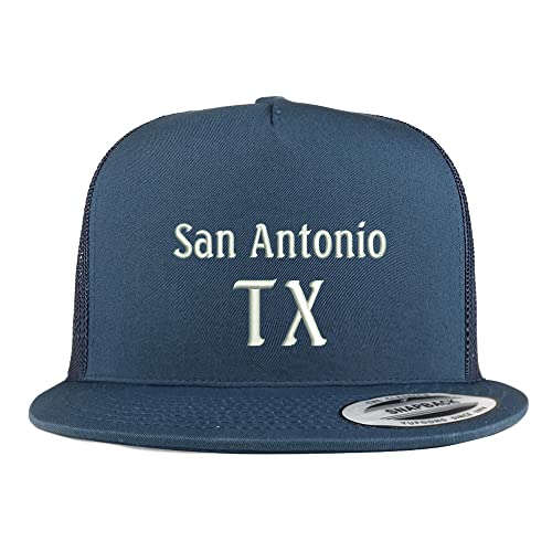 Trendy Apparel Shop San Antonio TX Embroidered 5 Panel Flatbill Trucker Cap