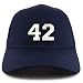 Trendy Apparel Shop Number 42 Collegiate Varsity Embroidered Sturctured Ball Cap