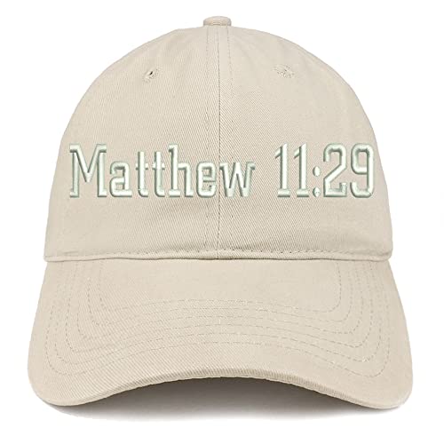 Trendy Apparel Shop Matthew 11:29 Low Profile Soft Cotton Baseball Cap