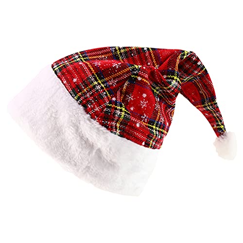 Trendy Apparel Shop Large and Small Snowflakes Christmas Holiday Hats
