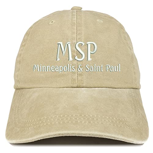 Trendy Apparel Shop MSP Minneapolis and Saint Paul Embroidered Pigment Dyed Washed Baseball Cap