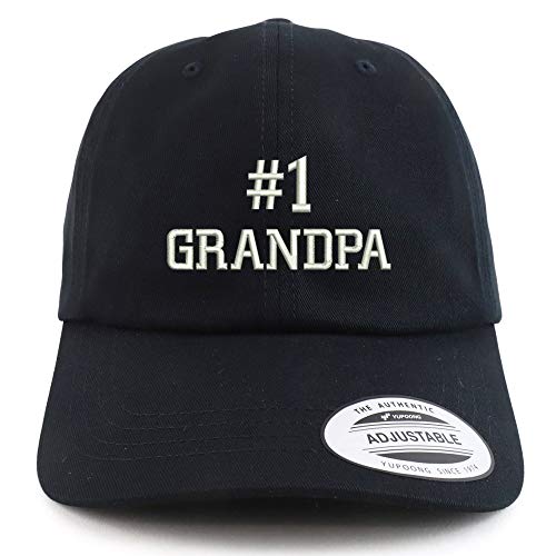 Trendy Apparel Shop XXL Number 1 Grandpa Embroidered Unstructured Cap
