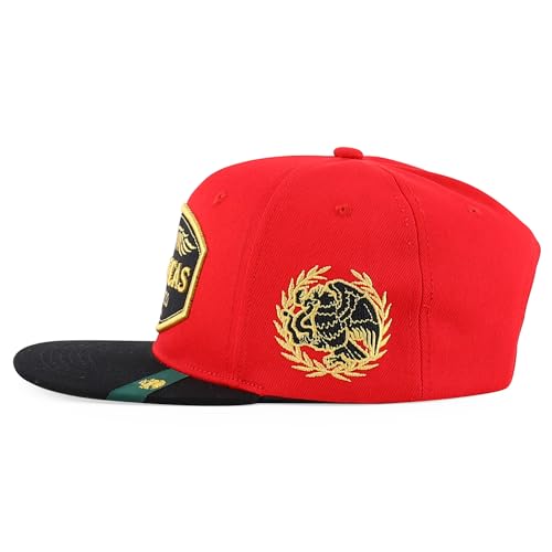 Trendy Apparel Shop Mexico States with Eagle Embroidered Flatbill Snapback Cap