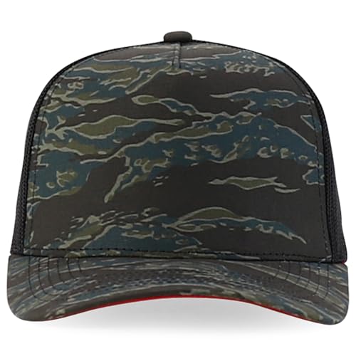 Trendy Apparel Shop 5 Panel Structured Crown Curved Bill Trucker Cap