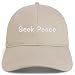 Trendy Apparel Shop Seek Peace Embroidered Cotton Unstructured Low Profile Dad Hat