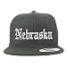 Trendy Apparel Shop Nebraska State Old English Embroidered Flatbill Snapback