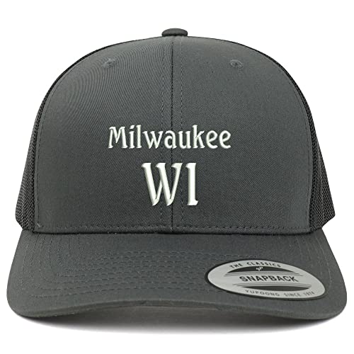 Trendy Apparel Shop Milwaukee WI Embroidered Retro Fit Trucker Mesh Cap