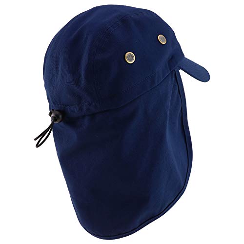 Trendy Apparel Shop XXL Oversized Large Cotton Bicycle Riders Cap with Neck Flap