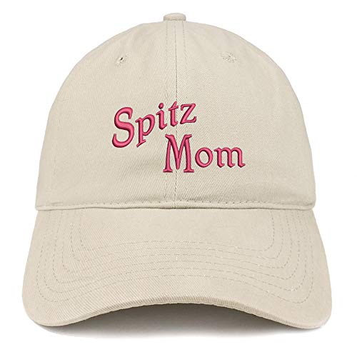 Trendy Apparel Shop Spitz Mom Embroidered Soft Crown 100% Brushed Cotton Cap