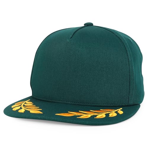 Trendy Apparel Shop 5 Panel High Profile Structured Cotton Bay Leaf Snapback Cap