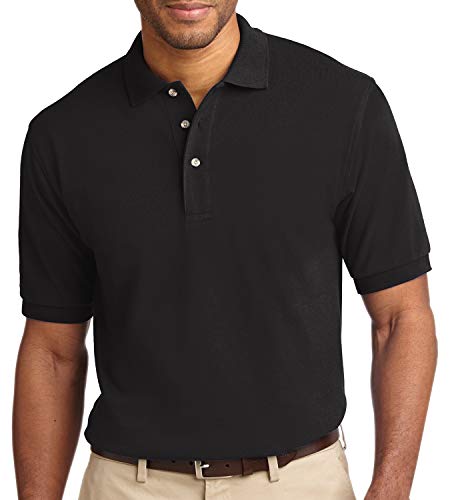 Trendy Apparel Shop Soft Cotton Shrink Resistant Easy Care Heavyweight Durable Men's Polo Big and Tall Shirt