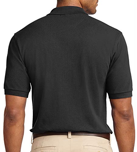 Trendy Apparel Shop Soft Cotton Shrink Resistant Easy Care Heavyweight Durable Men's Polo Big and Tall Shirt