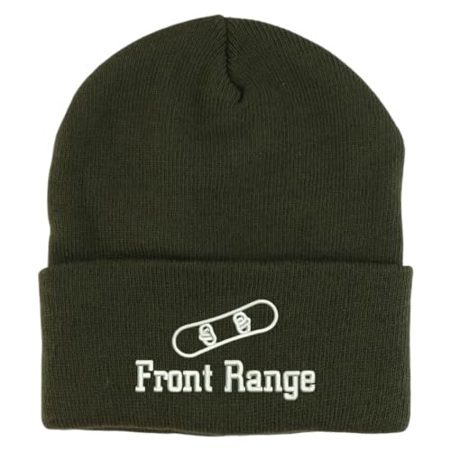 Trendy Apparel Shop Front Range Snowboard Logo Embroidered Long Cuff Beanie