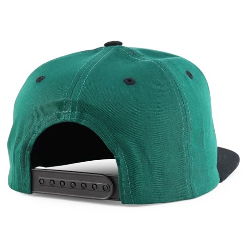 Trendy Apparel Shop Circular Mexico Eagle Embroidered Flatbill Snapback Cap