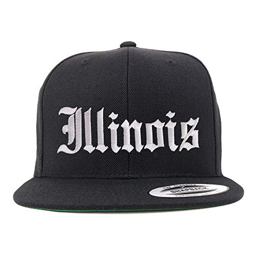 Trendy Apparel Shop Illinois State Old English Embroidered Flatbill Snapback
