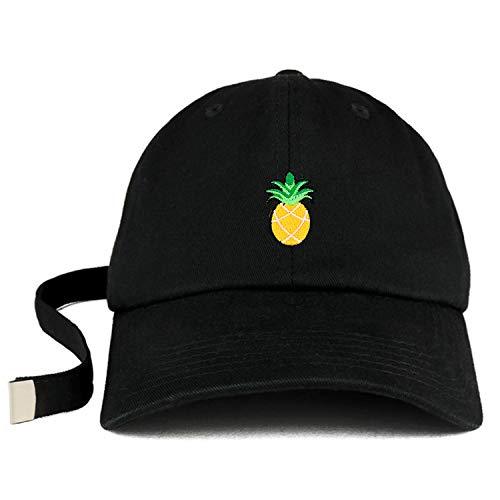 Trendy Apparel Shop Pineapple Patch Unstructured Extra Long Strap Dad Hat