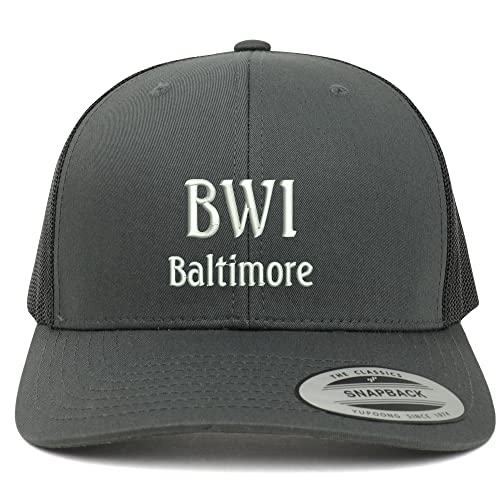 Trendy Apparel Shop BWI Baltimore Embroidered Retro Fit Trucker Mesh Cap