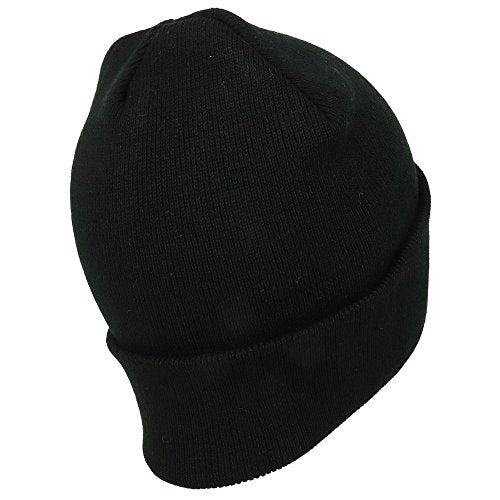 Trendy Apparel Shop Plain Long Cuff Winter Acrylic Beanie Cap