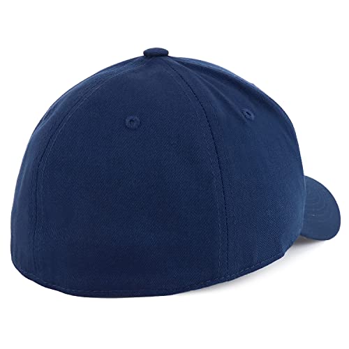 Trendy Apparel Shop XXL Oversize 6 Panel Cotton Fitted Cap
