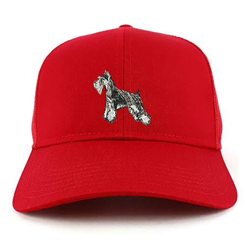 Trendy Apparel Shop Miniature Schnauzer Dog Structured High Profile Trucker Cap