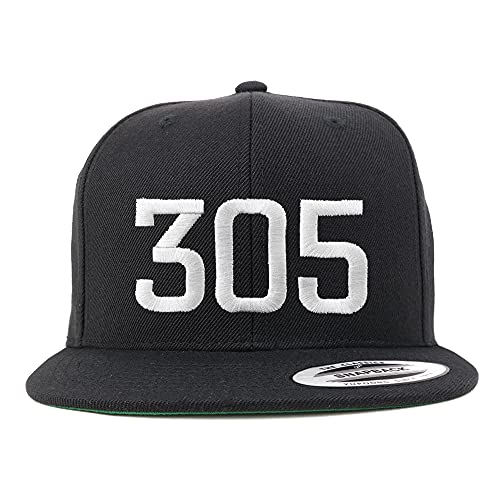 Trendy Apparel Shop Miami 305 Old English Embroidered Flatbill Snapback