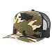 Trendy Apparel Shop 5 Panel Structured Trucker Cap with Mexico Flag Design Undervisor