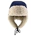 Trendy Apprel Shop Warm Winter Fur Ear Flaps Sherpa Lined Trooper Hat