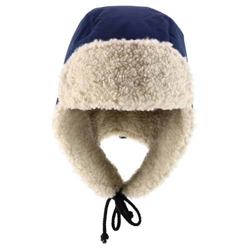 Trendy Apprel Shop Warm Winter Fur Ear Flaps Sherpa Lined Trooper Hat
