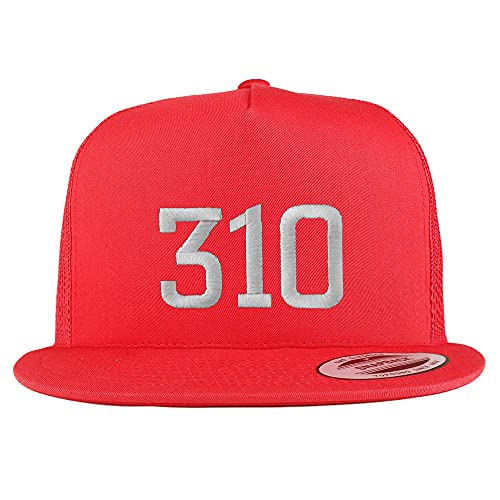 Trendy Apparel Shop Inglewood 310 Old English 5 Panel Flatbill Trucker Cap
