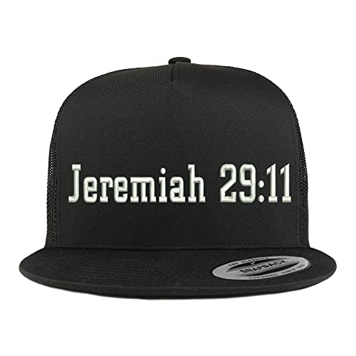 Trendy Apparel Shop Jeremiah 29:11 5 Panel Flatbill Trucker Cap