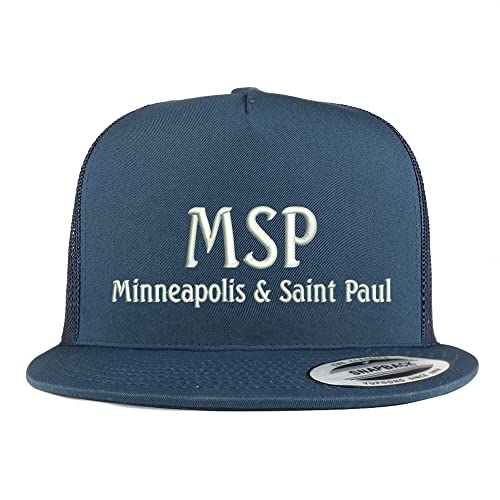 Trendy Apparel Shop MSP Minneapolis and Saint Paul Embroidered 5 Panel Flatbill Trucker Cap
