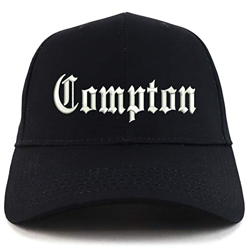 Trendy Apparel Shop Compton City Old English Embroidered Sturctured Ball Cap