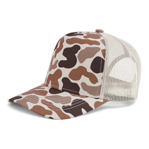 Trendy Apparel Shop 5 Panel Structured Crown Curved Bill Trucker Cap