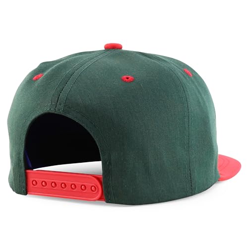 Trendy Apparel Shop 6 Panel Structured Mexico Eagle Flat Bill Snapback Baseball Cap