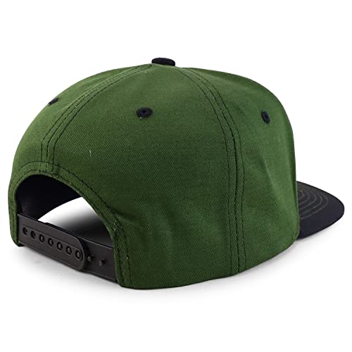 Trendy Apparel Shop Good Vibes Marijuana Leaf Embroidered Flatbill Baseball Cap