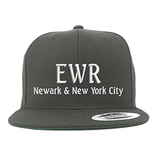 Trendy Apparel Shop EWR Newark and New York City Embroidered Flatbill Snapback